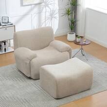 Chaise Lounges - 淺卡其色 + 雪尼爾絨 + 1 個座位 - 查看 4