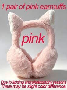1pc Children's Autumn/Winter Ear Muffs, Cute Solid Color Cat Ear Warm Ear Muffs, Unisex Foldable Ear Muffs, Essential Windproof And Cold-Resistant Warmth Gear For Autumn/Winter - Multicolor - View 13