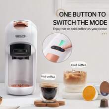 CAFELFFE 5-In-1 Multi-Function Capsule Coffee Machine | Hot & Cold Dual Use | Compatible With NES* Capsules, D* Capsules, K* Capsules, ESE* Pods, And Ground Coffee | Rated Power 1450W | Automatic Coffee Machine For Camping/Home/Office - EU F Type Plug(220-240V) - View 5