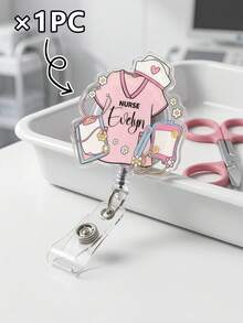 Customizable Retractable Nurse Badge Holder, Personalized Acrylic Text Badge Holder, Suitable For Nurses, Registered Nurses, Medical Students And More - Multicolor 1 - View 12