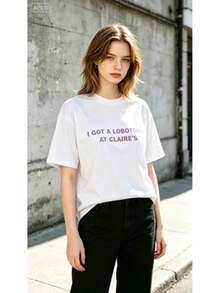 My Funny Expression On  Face T The Shirt Shop Performed A Lobotomy - 白色 - 查看 6