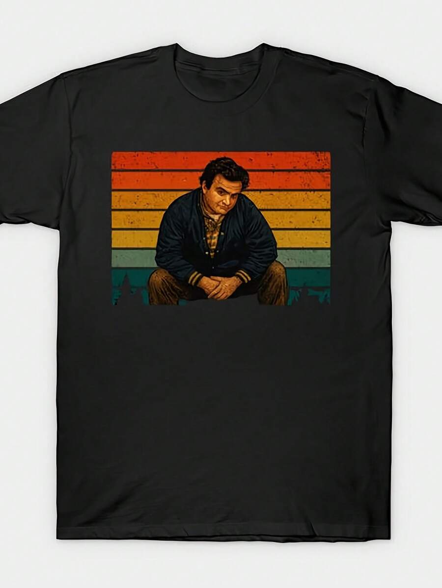 Men T-Shirts - 黑色 - 查看 1