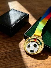 1pc Football Medal, For Sports Competitions And Awards - Multicolor - View 3