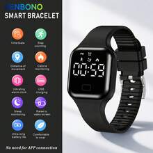 SENBONO Smart Band With Screen, 1.77-Inch Display, Pedometer, Calorie, Distance, Vibration Alarm, Stopwatch, Sleep Monitoring, Raise To Wake, Unisex Fitness Tracker, Lightweight Smartwatch Gift, USB Charging - View 9