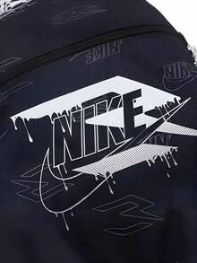 Nike Printed Backpack Unisex School Bag Comfortable Student Backpack Casual Backpack Size: Approx. 25.4*12.7*33cm - Navy Blue/black - View 6