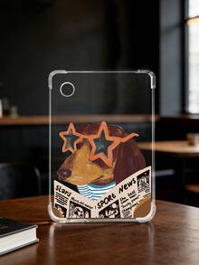 1pc Gold Puppy Reading Newspaper Pattern Transparent Anti-Fall Full Coverage Soft Silicone Protective Case Compatible With Kindle 11th Gen 2022/Kindle Paperwhite 12th Gen 2024/Kindle Colorsoft Signature Edition, Clara Colour/Bw/2E - Multicolor - View 11