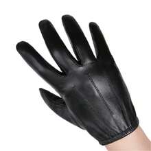 Men's Touchscreen Leather Gloves For Autumn And Winter. Thermal-Lined And Thickened For Warmth And Cold Protection. Full Palm Touchscreen Control For Mobile Phones. Soft And Fits The Hands Well, Preventing Sweating. Versatile Black Full-Finger Gloves For Outdoor Activities, Driving, Cycling, And Commuting. - PU Gloves - View 4
