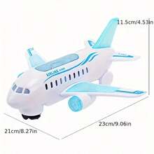 Interactive Electric Airplane Toy With LED Lights And Sound, A Fun Toy Suitable For Children Aged 3 And Above. White - Perfect As A Christmas, Halloween, Or Holiday Gift For Kids! - Airplane () - View 6
