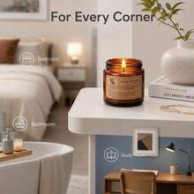 Aromatherapy Candle 4-Piece Set/1-Piece Set, Soy Wax, Plant Fragrance, Anniversary Celebration, Rich Floral Fragrance, Wedding, Valentine's Day Gift, Work, Birthday Gift, Party, Living Room Decoration And Other Scenes. Exquisite Gift Candles - Brown - View 7