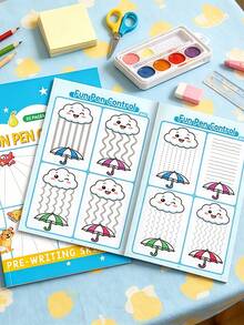 1pc Fun Control Pen Children's Notebook, Clear Patterns, Logical Thinking Training Book, Whole Brain Development Connecting Line Drawing Book, Educational Enlightenment Cognitive Early Education Book, Suitable For Home, School And Other Scenes, Back To School Season Essential, Holiday Birthday Party New Year Gift First Choice - Multicolor - View 7