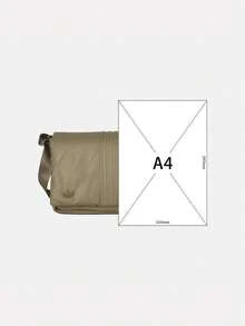 Adidas Originals Tas Selempang Empuk Unisex ORIGINALS MATERIAL MIX, Tas Selempang Olahraga Portabel Empuk, Tas Bahu Kapasitas Besar 34cm*24cm*10cm KW1275 - Khaki - View 7