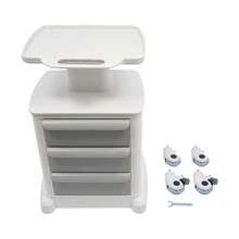 Ubfhonsi Utility Cart, Mobile Storage Cart, Commercial Hospital Office Lab Cart - White - View 4