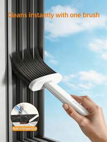 1pc Multi-Function Soft Bristle Gap Brush With Clip Or Scraper, Home Cleaning Tool For Dusting, Window Track Cleaning, Car Interior Dusting. Suitable For Living Room, Bedroom, Kitchen, Bathroom, Car And Other Places. - Multiple Styles - View 5