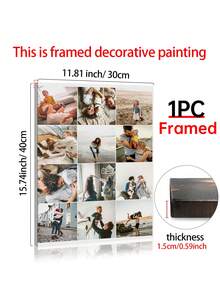 1pc 12-Photo Customized Wall Art, Personalized Photo Collage Print Customized Poster, Customized Wall Art Image Customized Photo, Customizable Item, Gift For Friends, Personalized Photo, Adult Bedroom Decor, Room Decor, Optional Frame - Multicolor - View 18