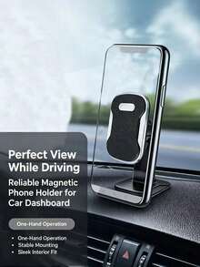 1pc Car Magnetic Phone Holder, Suitable For Center Console, Universal Type, Multi-Function Magnetic Adhesive Phone Mount, Dashboard Navigation Phone Holder - Magnetic Phone Mount - View 6