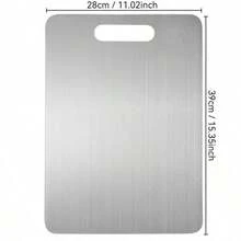 Stainless Steel Cutting Board, Double-Sided Stainless Steel Cutting Board, Suitable For Kitchen Meat, Vegetable And Fruit Cutting, Easy To Clean; Titanium Cutting Board - 100% Pure Titanium Cutting Board, Suitable For Kitchen; Titanium Cutting Board, Suitable For Meat, Fruit And Vegetable Cutting; Stainless Steel Cutting Board, Suitable For Kitchen - View 11
