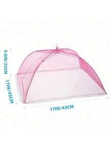 1pc White Foldable Food Cover - Fly & Insect Proof Mesh Cover, Kitchen & Outdoor Sunshade Essential, Pop-Up Mesh Design, Suitable For Parties, Picnics And BBQ; Reusable And Easy To Fold, Helps You Say Goodbye To Kitchen Fruit Flies And Flying Insects - Multicolor - View 11