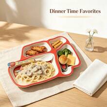 Disney 密胺餐具碗套装，3D造型碗+叉勺，家用餐具，旅行户外野餐碗碟套装，可重复使用，适合家庭聚会，返校季礼物 - 彩色 - 查看 3