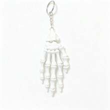 1pc 3D Printed Skeleton Hand Keychain, Movable Joint Design, Bag Charm, Halloween Pendant, Car Key Holder, Halloween Party Gift - Multicolor - View 7