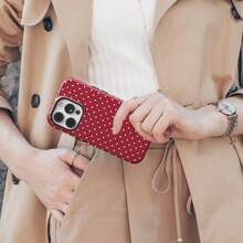 Cherry Red Polka Dot Phone Case, Compatible With IPhone17/IPhone16/15/14/IPhone13/12/11 Pro Max - 白色2 - 查看 1