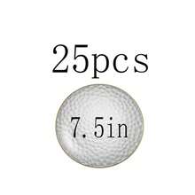 1/20/25/50pcs Gold Rim Hammered Texture Round Flat Plates, Transparent Texture Fruit And Dessert Trays, Western Dinner Wedding Party Table Setting, Holiday Gathering Tabletop Decor Tableware, Restaurant Dessert Display Plates, Light Luxury Nordic Style Home Dining Table Decoration Plates - Clear - View 19