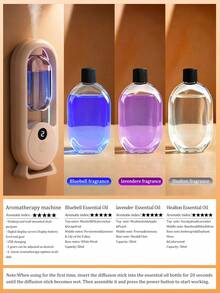 1pc White Aromatherapy Diffuser, USB Home Automatic Aromatherapy Diffuser, Rechargeable, With 7-Color LED Night Light, Blue Bell Series Essential Oil, 8 Fragrances To Choose From, Suitable For Large Spaces At Home, Bedroom, Living Room, Office, Bathroom, Pet Room, Hotel, Car. - Mist - View 16