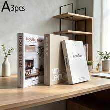 2/3pcs Fashion Decorative Books, Modern Minimalist Foldable Fake Books, Soft Decor Sample Room Hotel Model, Suitable For Cafe, Hotel, Study Room Decoration - Decor Book - View 13