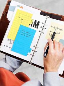 120pcs Promotional Index Sticky Notes Creative Colorful Divider Pages Memo Pads INS Style Marker Lines Notebook Back To School - A - View 1