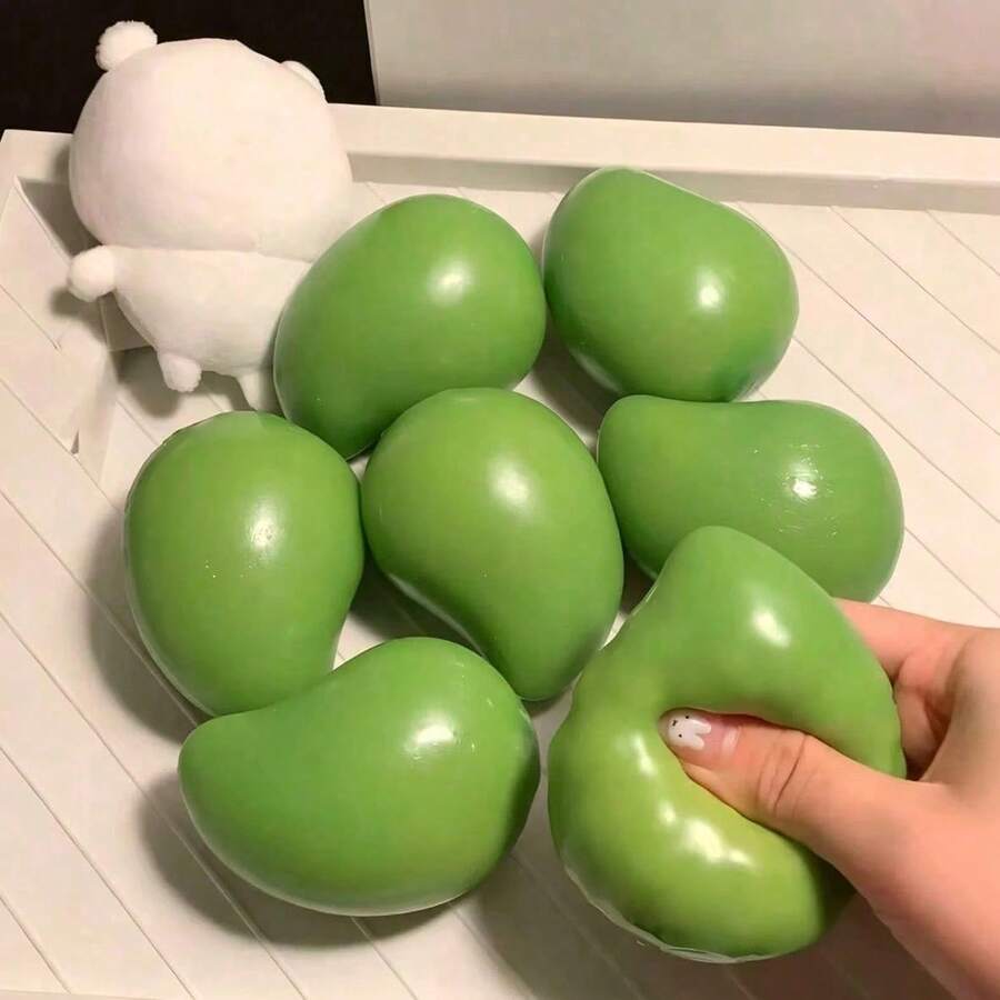 Tachimi 1 Peça Brinquedo de Bola de Manga Crocante Feito à Mão, Bola de Manga Squishy que Muda de Cor, Brinquedo Sensorial ASMR para Alívio do Estresse - Multicolorido - Visão 1