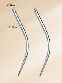 أداة إدخال مخروطية للثقب مع دبابيس إدخال ملولبة وغير ملولبة 14G/16G/18G/20G أداة تطبيق دبوس إدخال أداة مساعدة للتوسيع - فضي - مشاهدة 5