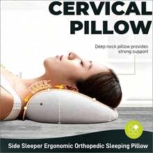 Zero-Pressure Memory Foam Pillow For Adults Spine Cervical Protection Sleep Aid Deep Sleep Spine Pillow Memory Foam Pillow Wedge Pillow Relieve The Cervical Vertebrae - Multicolor - View 6