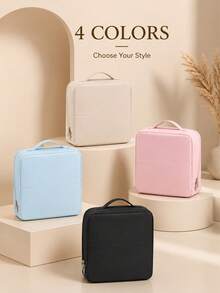 Portable Travel Makeup Bag, Makeup Storage Bag, Makeup Bag With Brush Slots, Zipper Closure, Toiletry Bag, Storage Bag, Storage Bag, Suitable For Travel Makeup Storage Bag - Multicolor - View 11