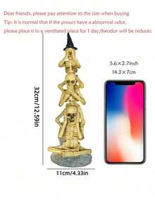 1件裝快樂南瓜疊加裝飾品 31cm高 奶油白色 適合萬聖節裝飾 房間裝飾 客廳裝飾 - A - 查看 8