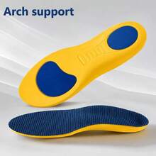 2pcs(1 Pair) Arch Support Insoles, Sweat-Absorbing & Dry Comfort Shoe Inserts, Replacement Insoles For Sneakers, Flats, Casual Shoes & Everyday Wear - Yellow - View 2