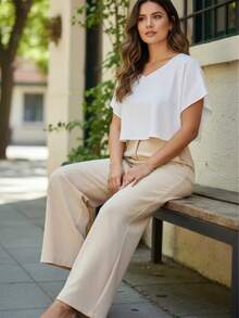 Women Pants - Beige - View 7