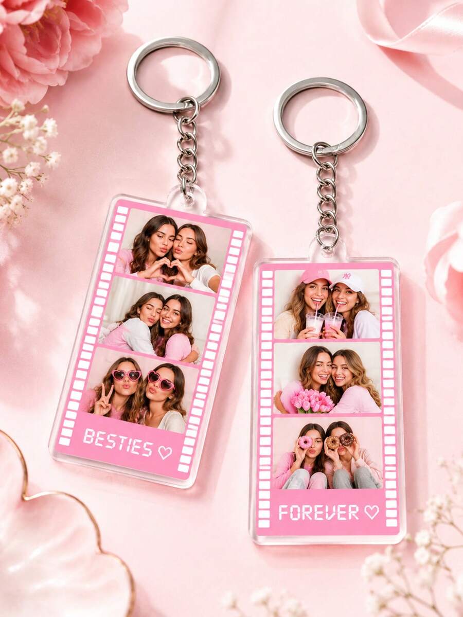 Llavero deportivo personalizado - Foto y eslogan personalizables, hierro duradero con colgante de acrílico, diseño de dibujos animados divertido, regalo ideal para familia y amigos, accesorio de llavero | Llavero personalizable | Llavero duradero, regalo de llavero - Multicolor - Ver 1