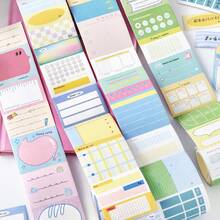 1 Roll Tearable Sticky Note Series Paper Tape, Macaron Fresh Plaid Tearable Sticky Note Die-Cut Tape, Speech Bubble, Weekly Planner, Checklist Schedule Shaped Writing Stickers, Built-In Easy-Tear Perforation. Suitable For Planner Layout, Schedule Planning, Memo Recording, Collage Decoration, Labeling, Sticker Art Creation, Diary Materials, Storage Marking, Student Office Multi-Functional Stationery Supplies - 1roll - View 3