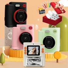 Kamera Instan Anak 1080P, Printer Foto Multifungsi Portabel untuk Balita, Hadiah Fotografi untuk Anak Laki-laki dan Perempuan Usia 3+, Mainan Kamera Ringan dan Lucu untuk Natal, Ulang Tahun, Tahun Baru - MultiWarna - View 3