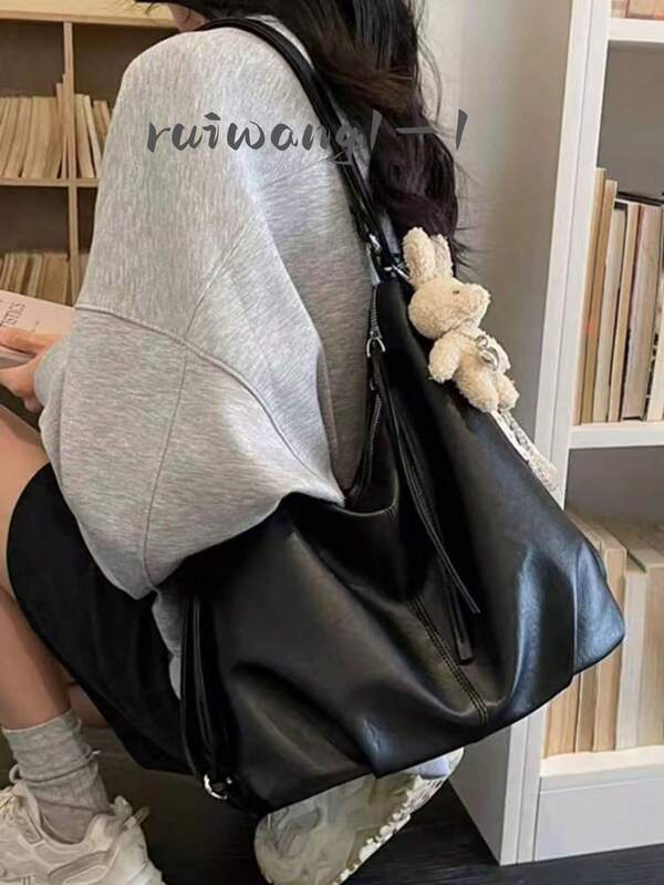 2026 New Korean Style Fashion Versatile Vintage Underarm Bag, Women's Casual Tote Bag Large Capacity Shoulder Bag(No Accessories Included)