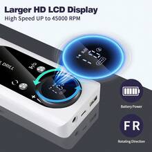 ICEWLESS Professional 45,000 RPM Electric Nail Drill, Rechargeable Portable Electric File Set, Low Noise & Low Vibration Nail Tool, Suitable For Gel Nails, Salon & Home Use, With High Definition Touch Screen Display, 1600mAh - Multicolor - View 8
