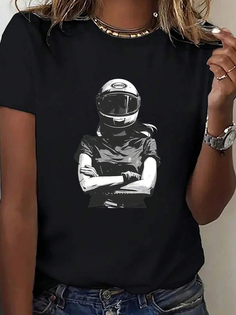 Women T-Shirts - 黑色 - 查看 1