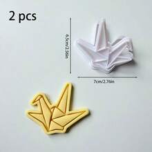 2Pcs Origami Embossing Cookie Cutters, Geometric Fold Pattern Baking Molds For Home Art Baking - View 10