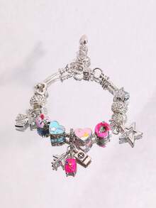 1 Luxurious And Fashionable Airplane, Luggage Multi-Element Bracelet, Adjustable For Women, A Special Gift For Women Traveling - Multicolor - View 2