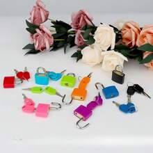 1/3/7PCS, Combination Pack Practical Mini Lock (1 Lock + 2 Keys), Wide Applicability, Each Set Comes With 2 Original Spare Keys, Random Style, Suitable For Travel Bags, Suitcases, Backpacks, School Lockers, Gym Private Storage Lockers, Christmas, Halloween, Easter, Birthday Gifts For Friends. (Random Color = 1pc) - A - View 6