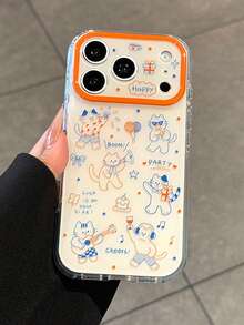 1 buah Casing Ponsel Kucing Lucu dan Unik untuk 17 Pro Max, Lubang Presisi IMD, Bingkai Lensa Oranye 16 Pro, 15/15 Pro, Model Baru Niche 16 yang Unik, Pelindung Anti Jatuh 4/13/12/11 dengan Cakupan Penuh - MultiWarna - View 1
