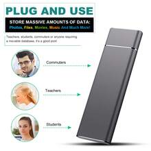 2TB USB 3.0 Portable External Hard Drive - 2.5" High-Speed Data Transfer, Durable & Stable, Ideal For Laptops, Desktops, And PCs, Compatible With Windows 7-11/IOS Systems, PC Backup Storage|Sleek Black Design|Sleek Storage Design - View 8