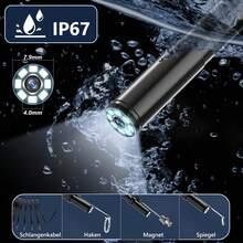 Wired Endoscope Inspection Camera, IP67 Waterproof Probe With Adjustable LED Lights & Semi‑Rigid Cable, For Car Repair, Pipe And Machinery Check, For DIY Enthusiasts And Technicians, Practical Present For Hand‑Tool Users - ±0.1 pH - View 2