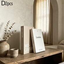 2/3pcs Fashion Decorative Books, Modern Minimalist Foldable Fake Books, Soft Decor Sample Room Hotel Model, Suitable For Cafe, Hotel, Study Room Decoration - Decor Book - View 7