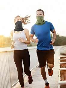 4pcs/1 Neck Gaiter Face Mask Scarf, Breathable Sun Protection Windproof, Suitable For Skiing, Fishing And Other Outdoor Activities, Cool And Comfortable, Unisex, UV Protection, Soft Windproof, Suitable For Hiking, Cycling, Running And Other Sports. - Black - View 3