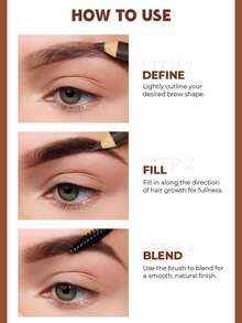 beauty glazed 3件組眉筆與眼線筆套組，防水長效，細膩柔軟，抗暈染，精準勾勒眼妝眼筆 - B191-3件組(01#,02#,03#) - 查看 8